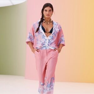 NWT Zimmerman Postcard Oversized Shirt 100% Silk - Size AU0, US 4, XS/S